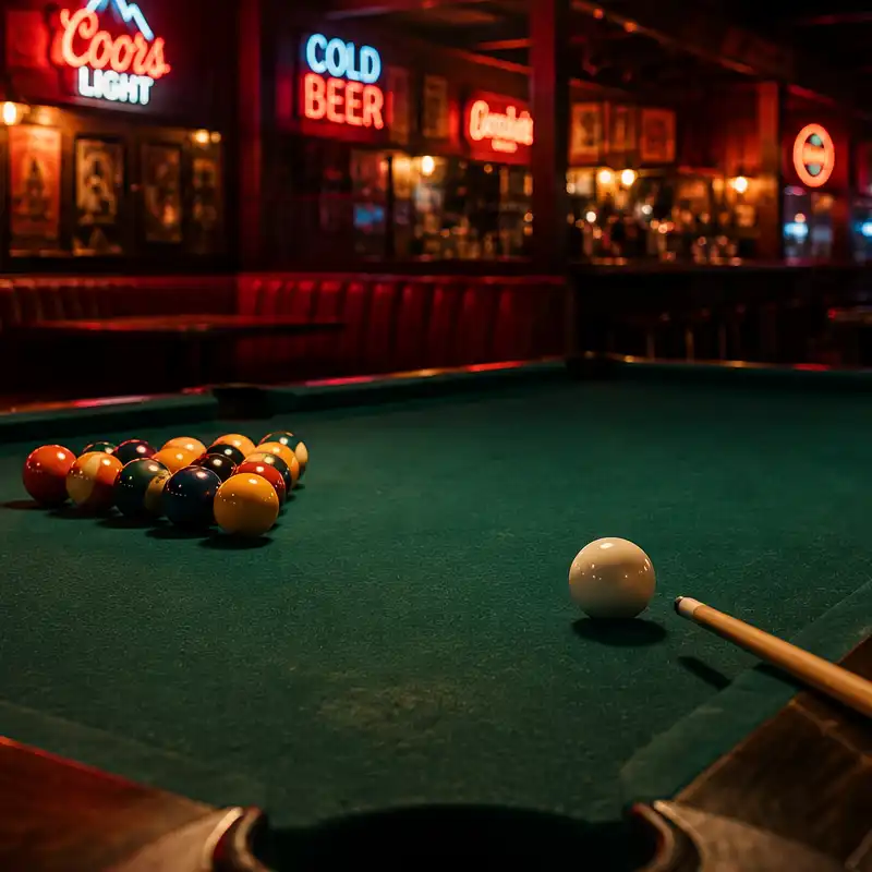 Premium pool table with smooth felt at Lady Lee's billiards hall